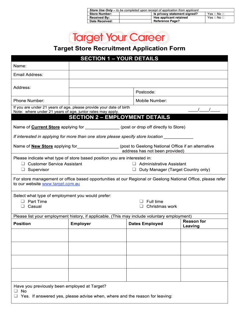 In store job application for walmart